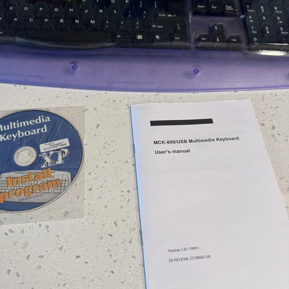 Eagle‎ Touch Rainbow Multimedia Keyboard Purple Translucent Y2K MCK-800 Vintage